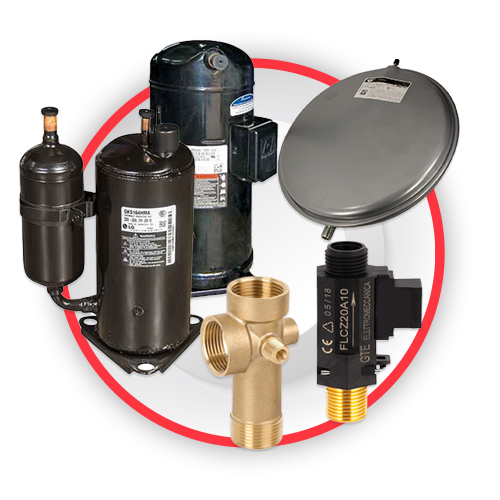 قطعات کولر و پکیج در فروشگاه خانه مطبوع گیل